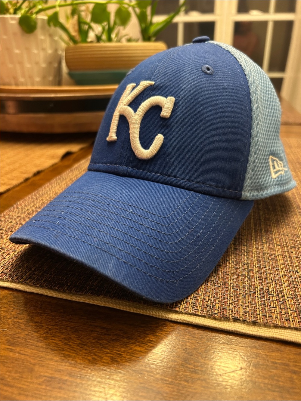 New Era KC Logo Royal Blue Front with Light Blue Mesh Kids Trucker Hat